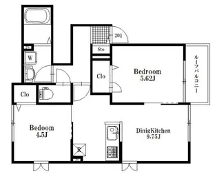 東京都杉並区方南2【アパート】の間取り