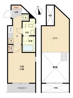 ザ・パーククロス市ヶ谷【5階】の間取り