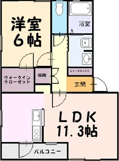 メゾンブランシュ【1階】の間取り