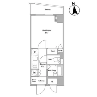 KDXレジデンス早稲田鶴巻【4階】の間取り