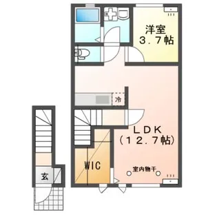 ラ・ローズA棟【2階】の間取り
