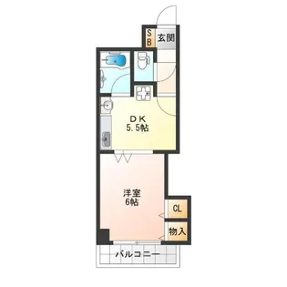 リゾート天王寺【7階】の間取り