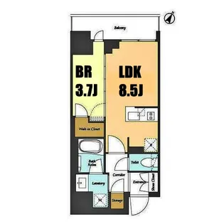リビオメゾン横濱大通り公園【11階】の間取り