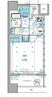 GENOVIA大島駅Sky garden【9階】の間取り