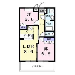 エスポワールII【2階】の間取り