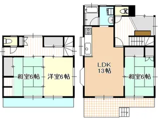 岡山県岡山市南区若葉町【一戸建】の間取り