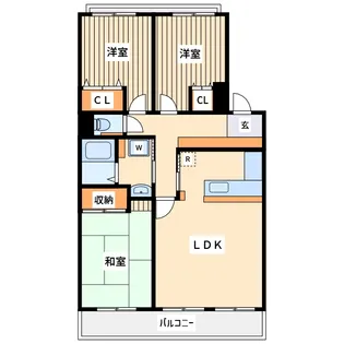 リフィーネめじろ台【2階】の間取り