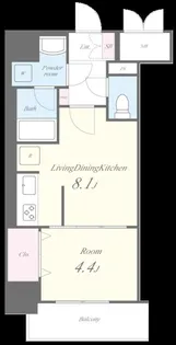 ロータス・ガーデン城南【4階】の間取り