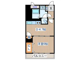ライオンズマンション青葉通【4階】の間取り