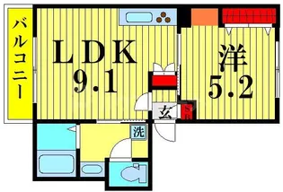 アルブル オ クロシェット【1階】の間取り