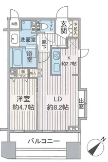 ダイナシティ雷門【7階】の間取り