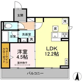 セレスティア本荘中ノ町 A【1階】の間取り