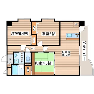 カーレヂ三浦・II【5階】の間取り