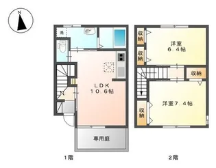 愛知県海部郡蟹江町大字蟹江新町字下之割【一戸建】の間取り