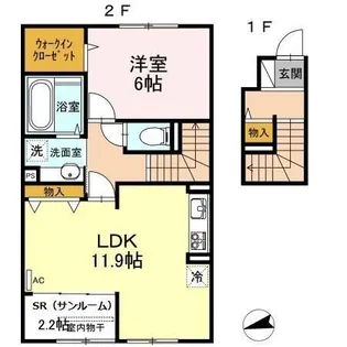 サザンクロス【2階】の間取り
