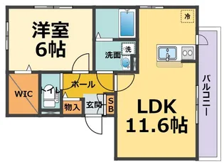 シリエジオ甲子園六番館【3階】の間取り