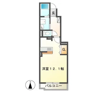 カレント D【1階】の間取り