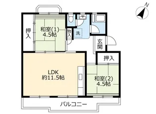 UR泉南尾崎【3階】の間取り