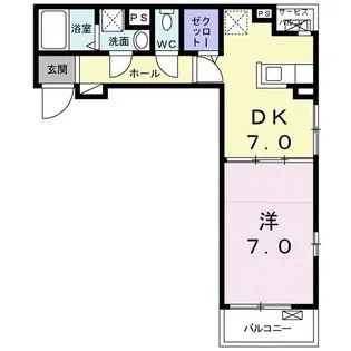 イースト・ベリー【2階】の間取り