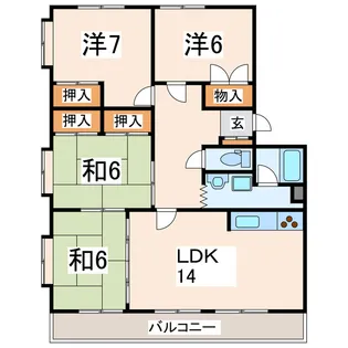 ロイヤルハイネス【3階】の間取り
