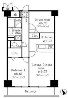 サンクレール高井戸【7階】の間取り