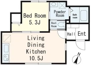 ピッコロ白山【1階】の間取り