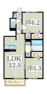 キャトルセゾンF【1階】の間取り