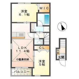 クレア I【2階】の間取り