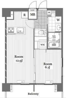 ヴィア・シテラ赤坂【3階】の間取り
