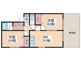 フォレスターリジェール【1階】の間取り