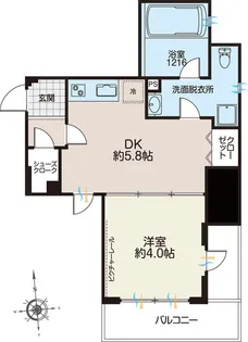 ライオンズフォーシア秋葉原イースト【6階】の間取り