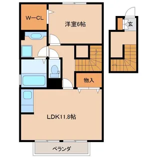 ヴィラコート J3 (East)【2階】の間取り