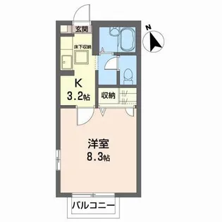 サニーヒル・薬師B【1階】の間取り