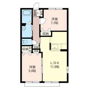 シャーメゾン カーサ・ミラ【1階】の間取り