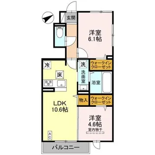 アルコバレーノX【1階】の間取り