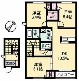 メゾンアンビシア【2階】の間取り