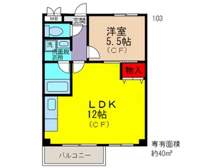L&CスターハイツNO8【1階】の間取り
