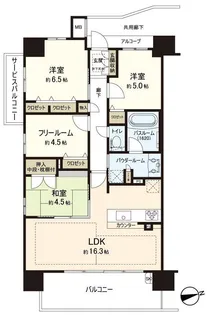 プレサンスロジェ皆実町【6階】の間取り