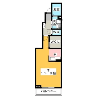 クリーン・カーサ高畑【1階】の間取り