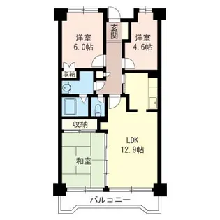 西鶴間ホームズ【4階】の間取り
