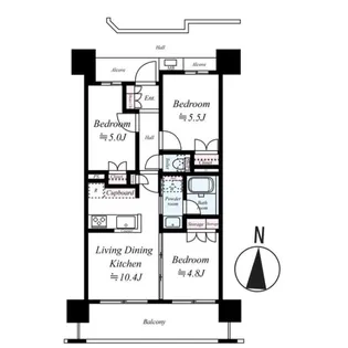 ウィルローズ梅島クオーレ【7階】の間取り