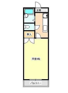 リヴィング若葉【1階】の間取り