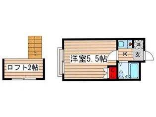 サンハイツ昭代【1階】の間取り