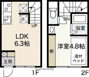 メゾネットShozoku【1階】の間取り