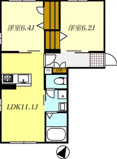 ShaMaison ラ・フォルテ【1階】の間取り