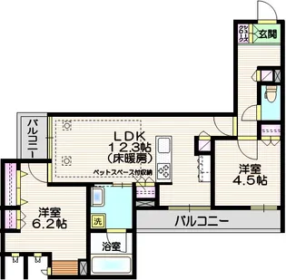 ルミナスガーデン東大宮【2階】の間取り