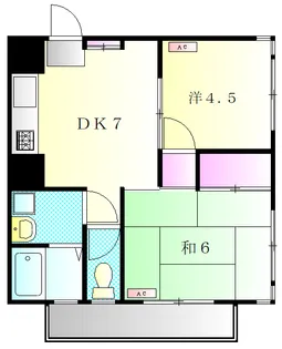 コーポK【2階】の間取り