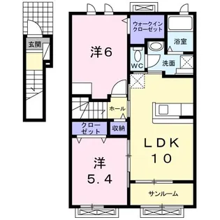 プレベール イースト【2階】の間取り