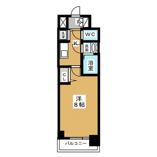 プレサンスジェネ千種内山【2階】の間取り