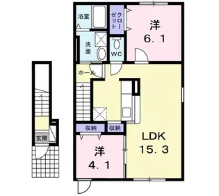 アメニティスクエア ファミエIII【2階】の間取り